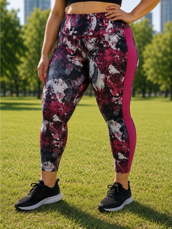 adidas Pants - Adidas Zoe Saldana AEROREADY Floral 7/8 Leggings Pink XL NWT